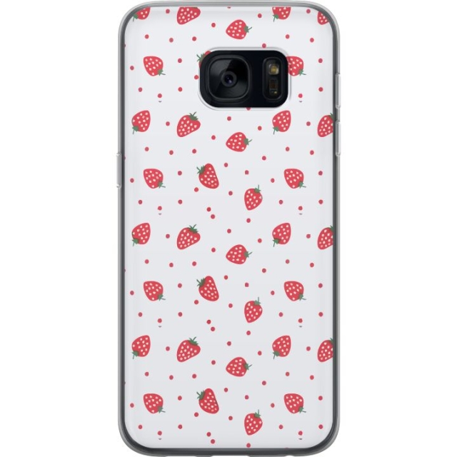 Mobile case for Samsung Galaxy S7 with Strawberries design
