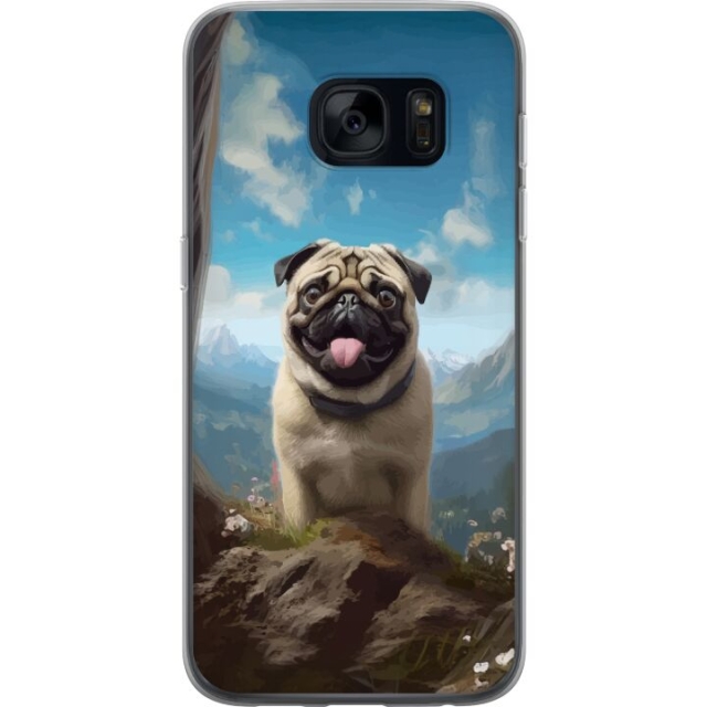 Mobile case for Samsung Galaxy S7 with Happy Dog design