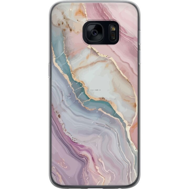 Mobile case for Samsung Galaxy S7 with Marble design