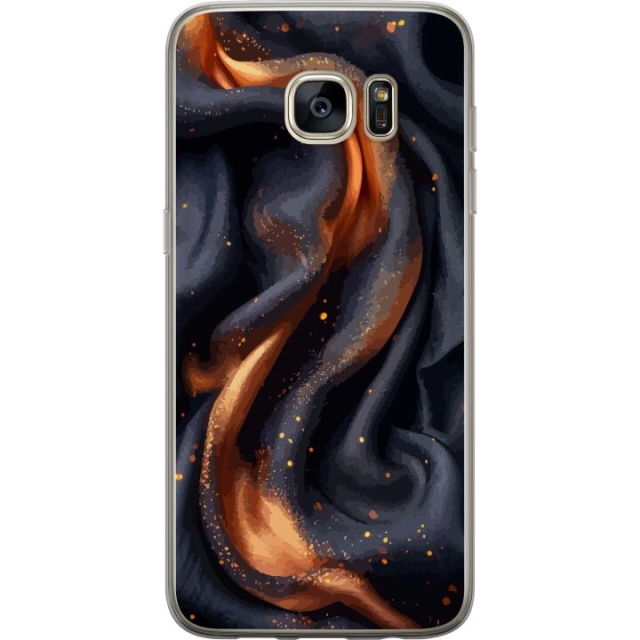 Mobile case for Samsung Galaxy S7 edge with Fiery silk design