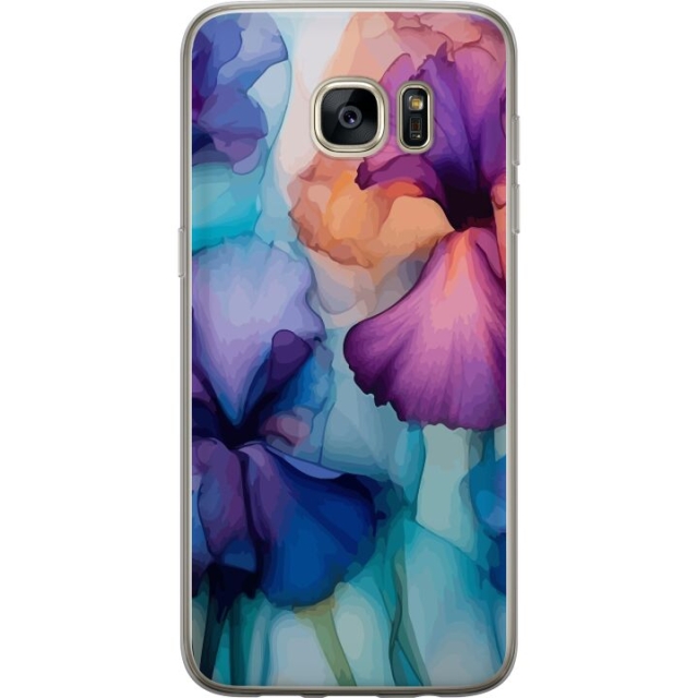 Mobile case for Samsung Galaxy S7 edge with Magical flowers design