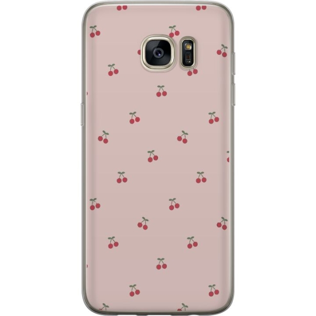 Mobile case for Samsung Galaxy S7 edge with Cherry design