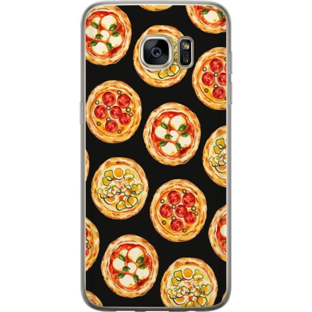 Mobile case for Samsung Galaxy S7 edge with Pizza design