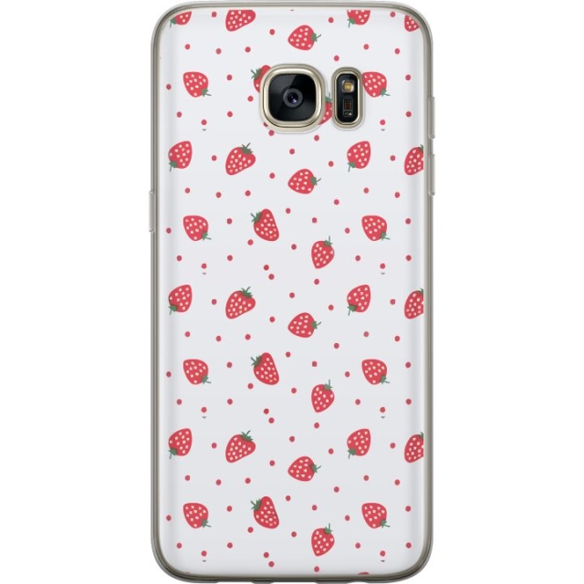 Mobile case for Samsung Galaxy S7 edge with Strawberries design