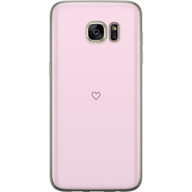 Mobile case for Samsung Galaxy S7 edge with Heart design