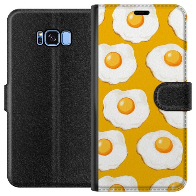 Wallet case for Samsung Galaxy S8 with Fried egg design