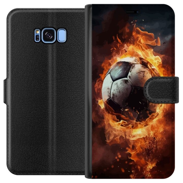 Wallet case for Samsung Galaxy S8 with Football design