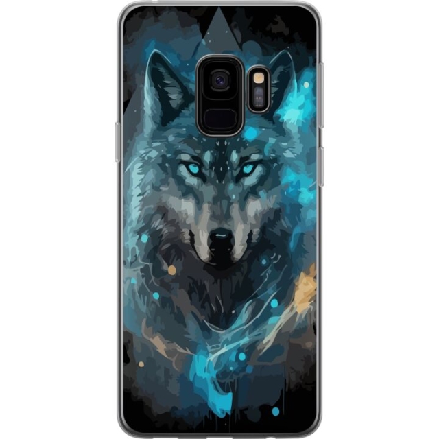 Mobile case for Samsung Galaxy S9 with Wolf design
