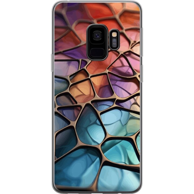 Mobile case for Samsung Galaxy S9 with Metallic pattern design