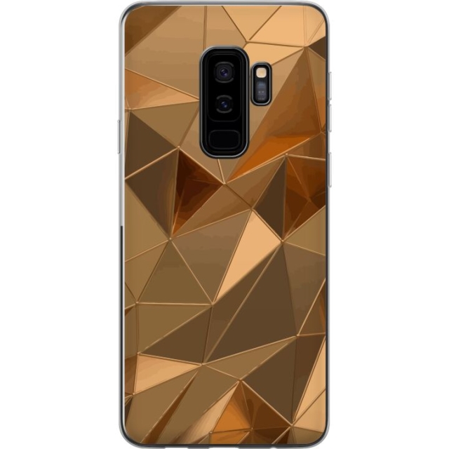 Mobile case for Samsung Galaxy S9+ with 3D Gold design