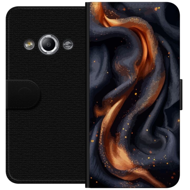 Wallet case for Samsung Galaxy Xcover 3 with Fiery silk design