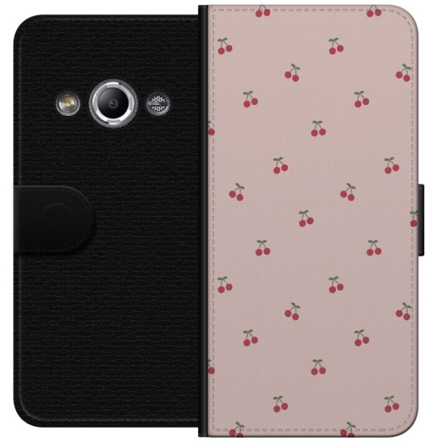 Wallet case for Samsung Galaxy Xcover 3 with Cherry design
