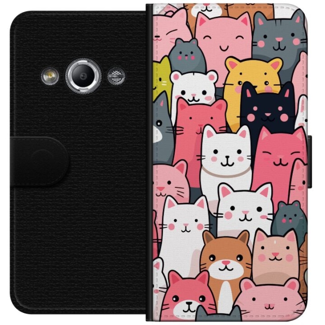 Wallet case for Samsung Galaxy Xcover 3 with Cat pattern design