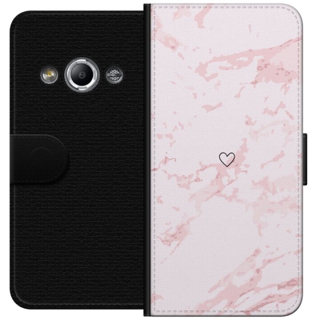 Wallet case for Samsung Galaxy Xcover 3 with Pink Heart design