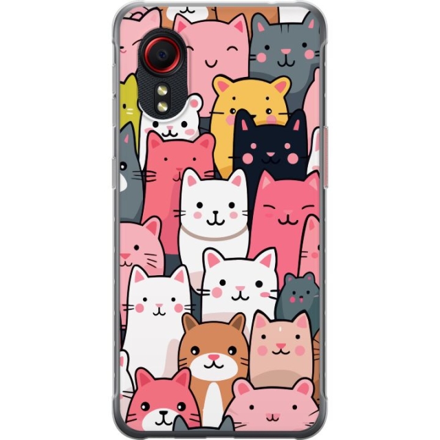 Mobile case for Samsung Galaxy Xcover 5 with Cat pattern design