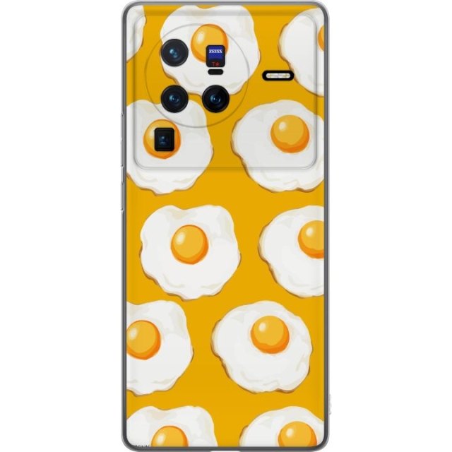 Mobile case for vivo X80 Pro with Fried egg design