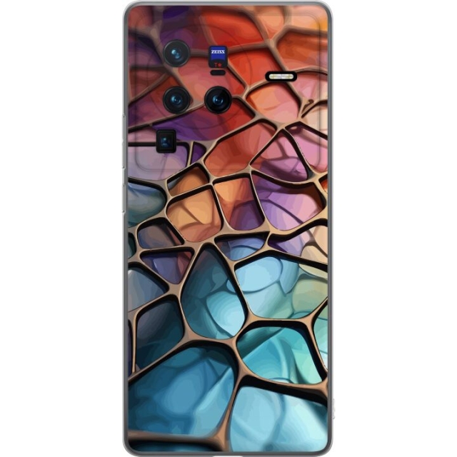 Mobile case for vivo X80 Pro with Metallic pattern design