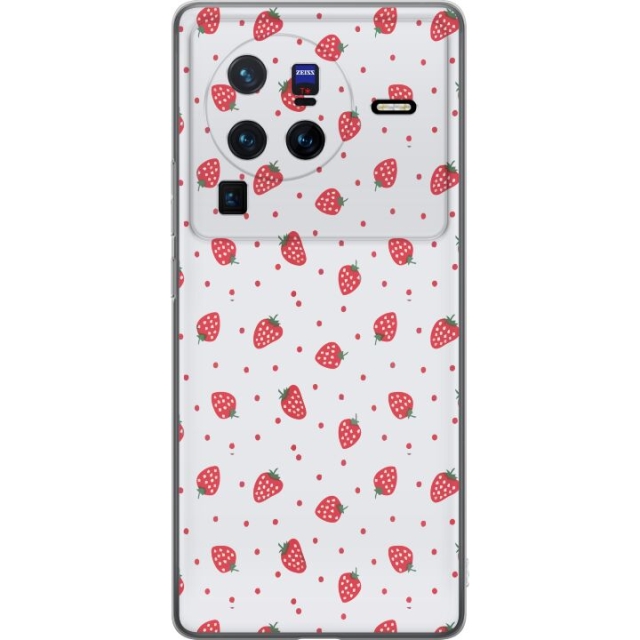 Mobile case for vivo X80 Pro with Strawberries design