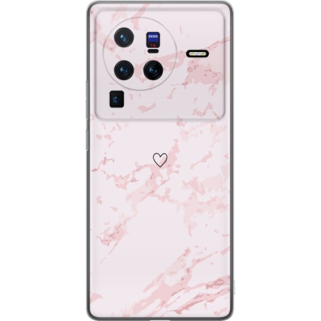 Mobile case for vivo X80 Pro with Pink Heart design