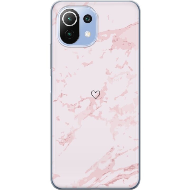 Mobile case for Xiaomi 11 Lite 5G NE with Pink Heart design