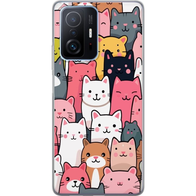 Mobile case for Xiaomi 11T Pro with Cat pattern design