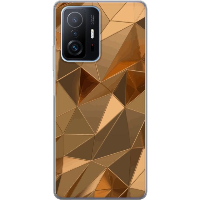 Mobile case for Xiaomi 11T Pro with 3D Gold design
