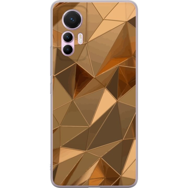 Mobile case for Xiaomi 12 Lite with 3D Gold design