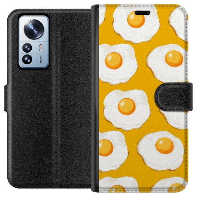 Wallet case for Xiaomi 12 Pro with Fried egg design