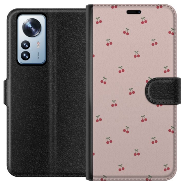 Wallet case for Xiaomi 12 Pro with Cherry design