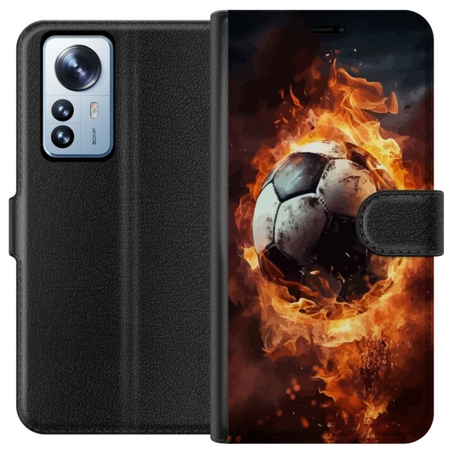 Wallet case for Xiaomi 12 Pro with Football design