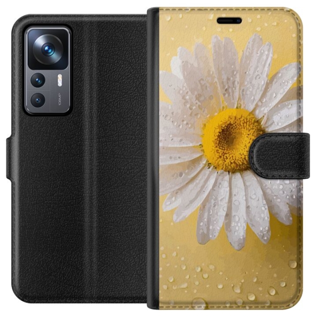 Wallet case for Xiaomi 12T with Porslinsblomma design