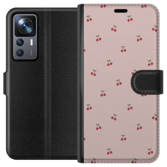 Wallet case for Xiaomi 12T with Cherry design