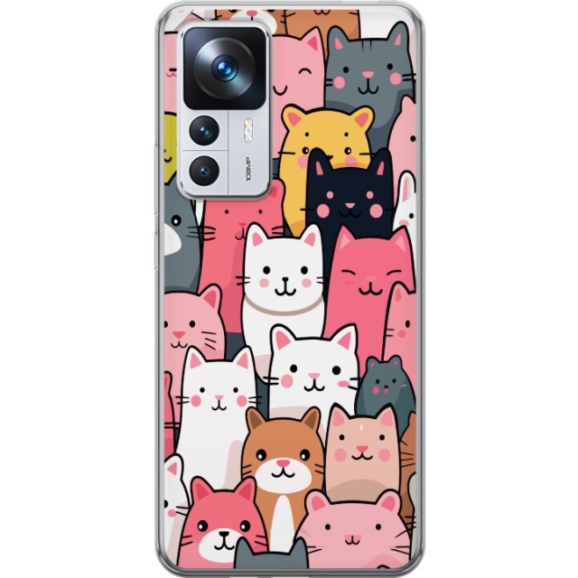 Mobile case for Xiaomi 12T with Cat pattern design