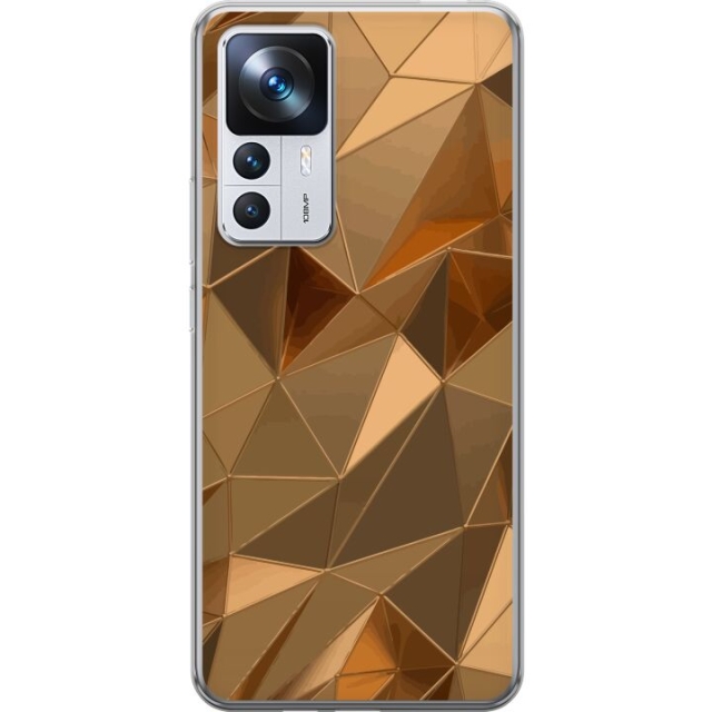 Mobile case for Xiaomi 12T with 3D Gold design