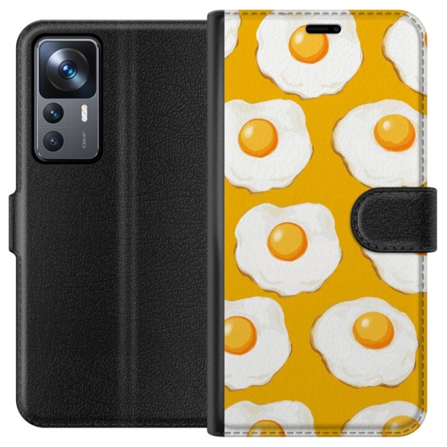 Wallet case for Xiaomi 12T Pro with Fried egg design