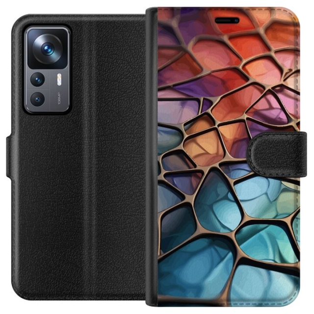 Wallet case for Xiaomi 12T Pro with Metallic pattern design
