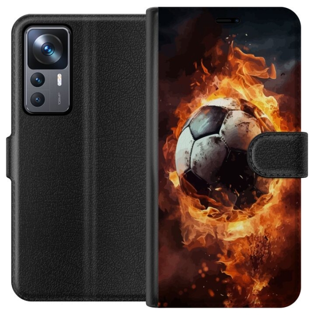 Wallet case for Xiaomi 12T Pro with Football design