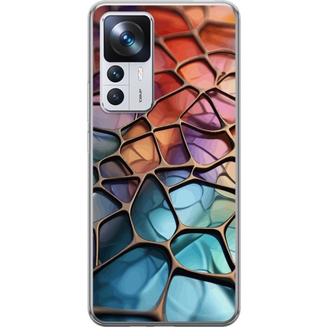 Mobile case for Xiaomi 12T Pro with Metallic pattern design