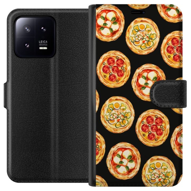 Wallet case for Xiaomi 13 with Pizza design