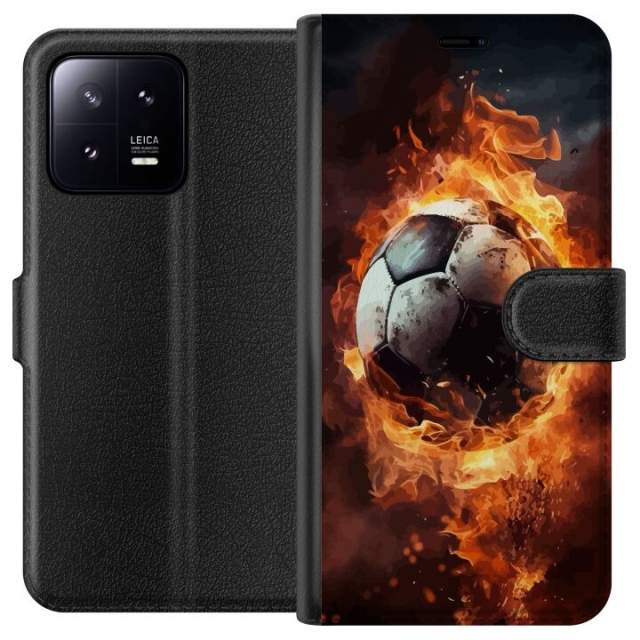 Wallet case for Xiaomi 13 with Football design