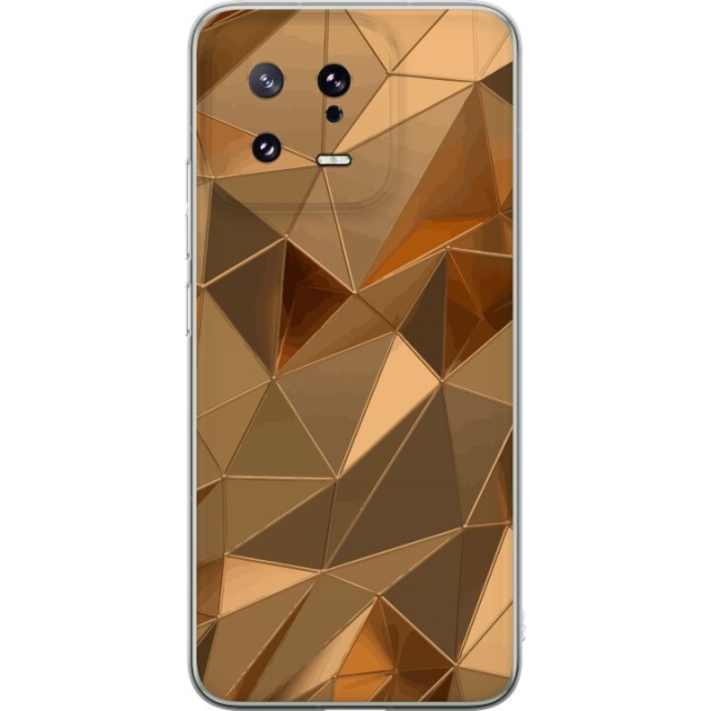 Mobile case for Xiaomi 13 with 3D Gold design
