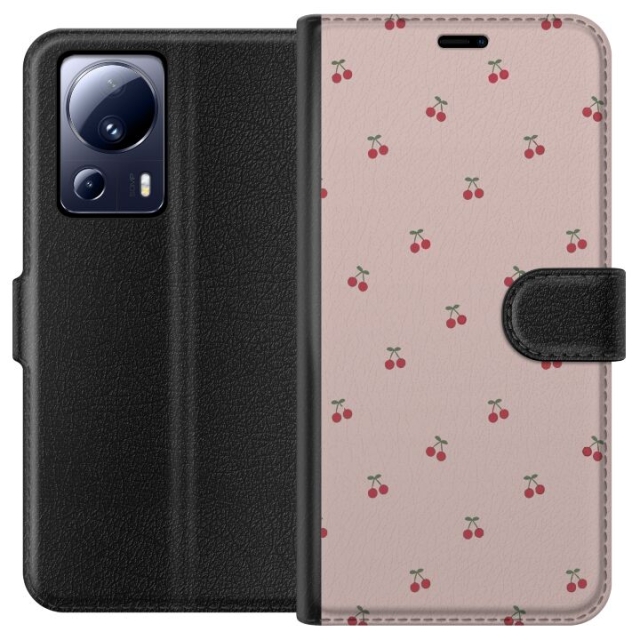 Wallet case for Xiaomi 13 Lite with Cherry design