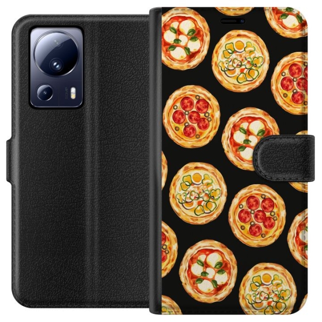 Wallet case for Xiaomi 13 Lite with Pizza design