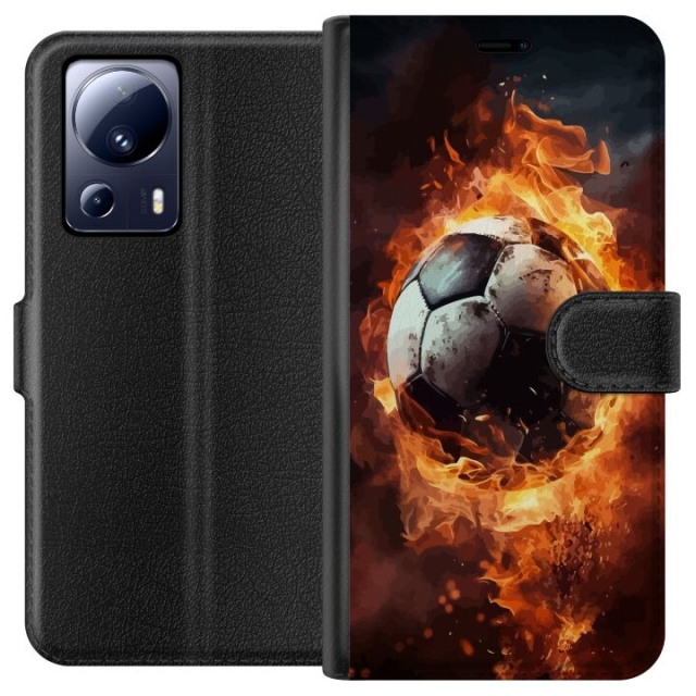 Wallet case for Xiaomi 13 Lite with Football design