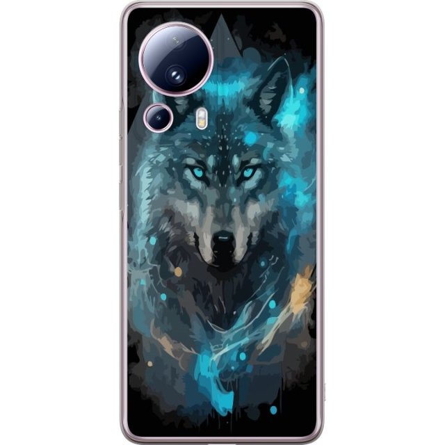 Mobile case for Xiaomi 13 Lite with Wolf design