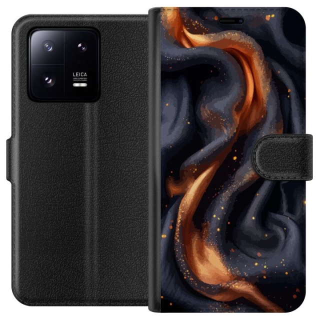 Wallet case for Xiaomi 13 Pro with Fiery silk design