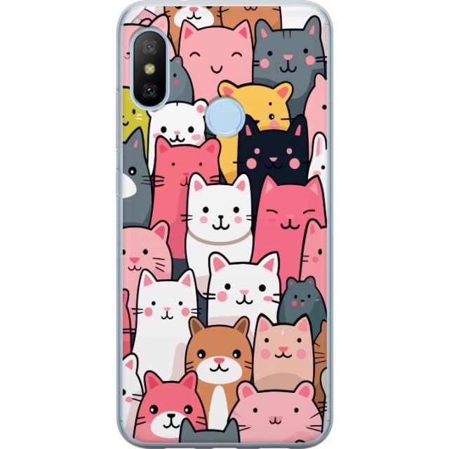 Mobile case for Xiaomi Mi A2 Lite with Cat pattern design
