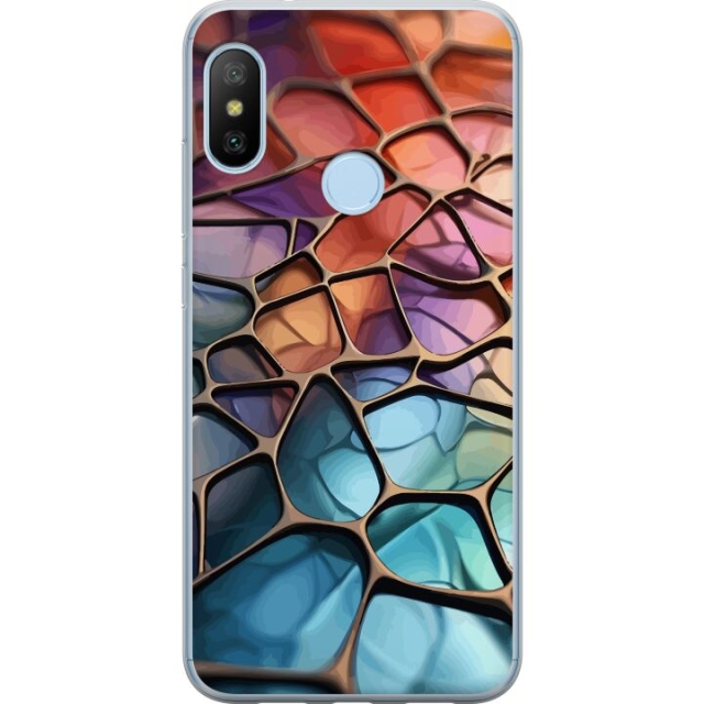 Mobile case for Xiaomi Mi A2 Lite with Metallic pattern design