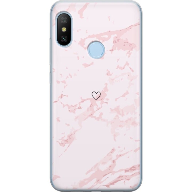 Mobile case for Xiaomi Mi A2 Lite with Pink Heart design