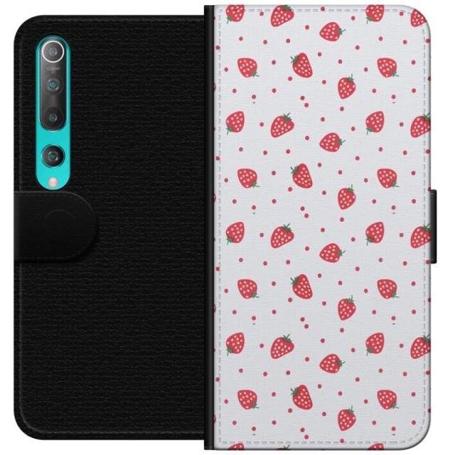 Wallet case for Xiaomi Mi 10 5G with Strawberries design